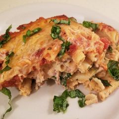 A picture of Garden Baked Ziti with Sausage.