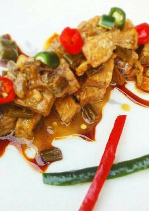 Foto resep Sayur tahu tempe pedas Lombok hijau