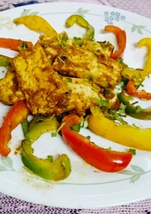 A picture of अचारी पनीर टिक्का.