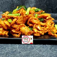 A picture of Crispy Kanda Bhajji - Crispy Onion Pakoda.