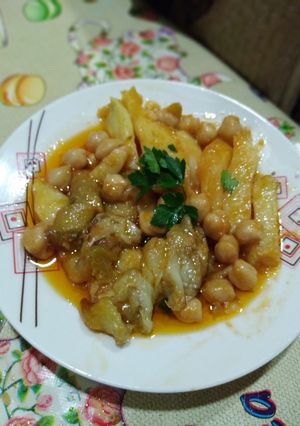 صورة لوصفة جواز بسيطة بالبطاطا والباذنجان 🥔 🍆🍆