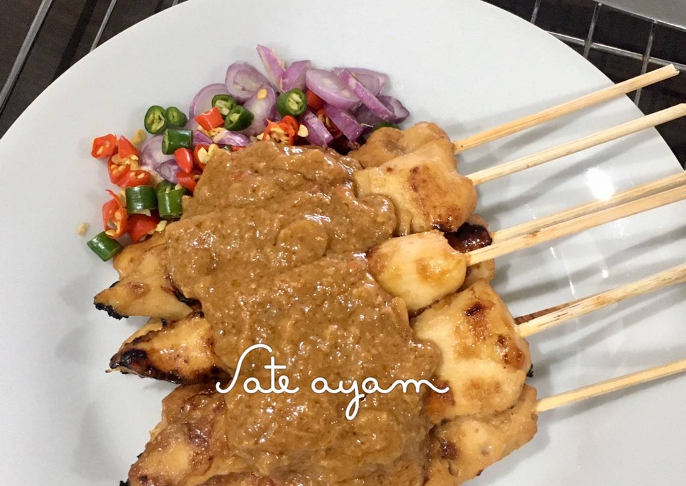 Sate ayam (panggang)
