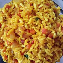 A picture of Bhel onion fry.