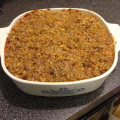 A picture of Grandma Pearl's Sweet Potato Casserole.
