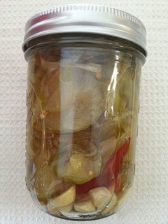 A picture of My Grandma's Bread and Butter Pickles.