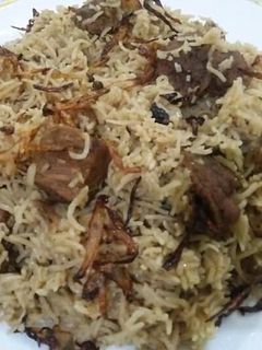 A picture of Mutton yakhni pulao.