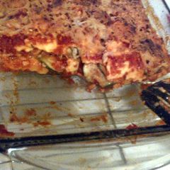 weeknight lasagna A picture of weeknight lasagna.