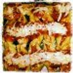 pizza stuffed shells A picture of pizza stuffed shells.
