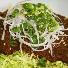 A picture of Kastu Rice Bowl with Gunma Prefecture-Style Sauce.