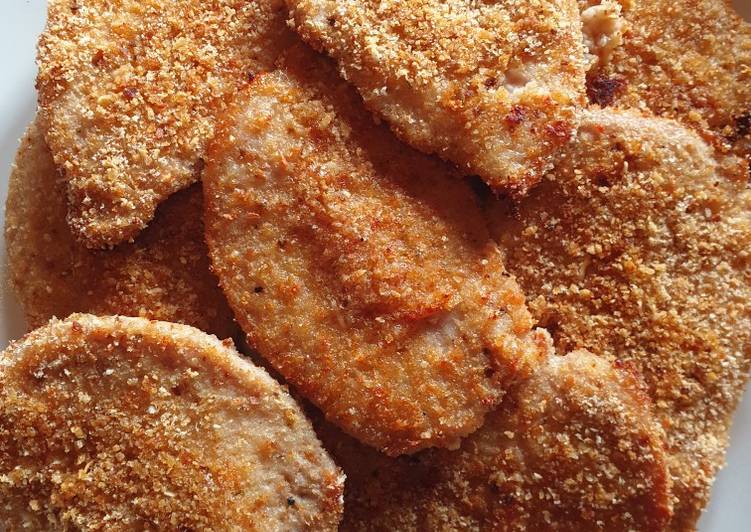 Ricetta Fettine Di Lonza Di Maiale Panate Al Forno Di Moreno Airoldi Cookpad