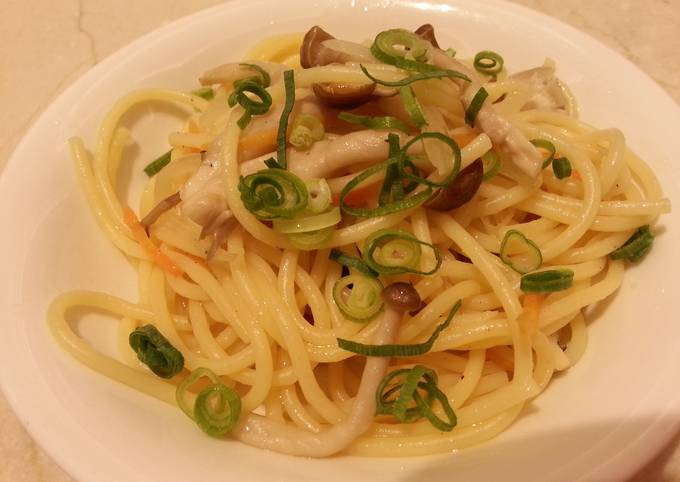 Japanese mushroom spaghetti recipe main photo