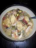 Chicken and dumplings (full of veggies)