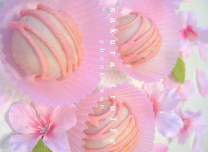 A picture of Sakura Truffle Chocolates.