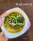 Mì gói nước bò xào