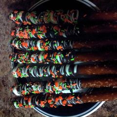 A picture of Chocolate Pretzel Rods OR Magic Wands for the kids.