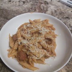 A picture of Pumpkin Sausage Penne.