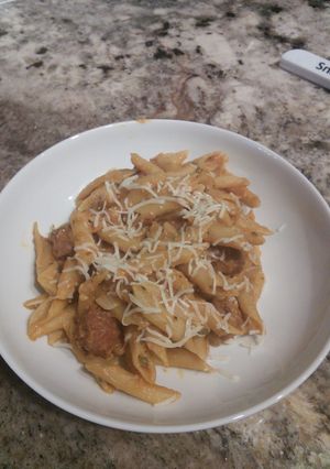 A picture of Pumpkin Sausage Penne.