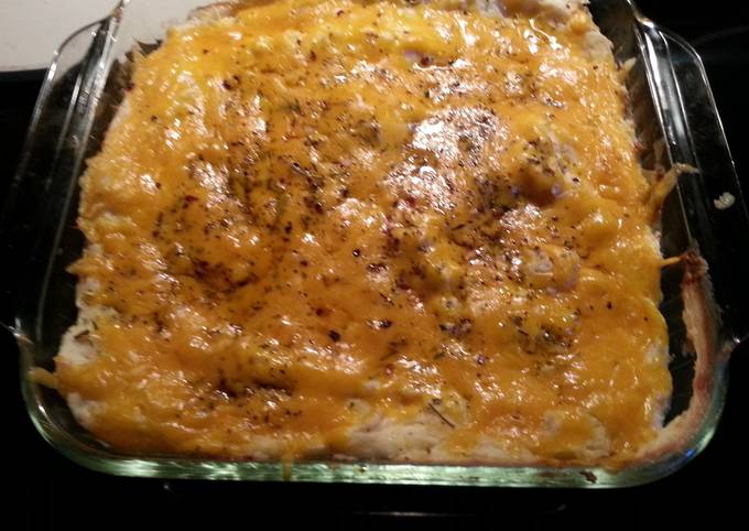 Cheesy potato bake