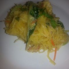 A picture of Spaghetti Squash Carbonara.