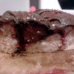 A picture of Chocolate covered cherry cupcakes.