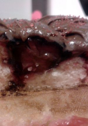 A picture of Chocolate covered cherry cupcakes.