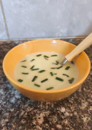 Una foto de Sopa crema de Papa y Puerro