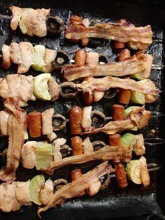 Saslik sütőben sütve recept fotója