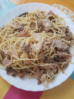 Una foto de Pasta carbonara de dieta #Recetasdefindemes