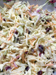 A picture of coleslaw.