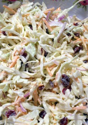A picture of coleslaw.