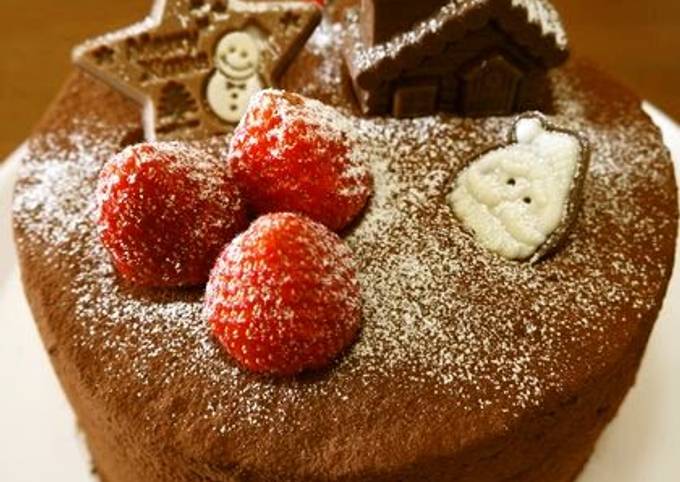 Strawberry & Chocolate Truffle Christmas Cake