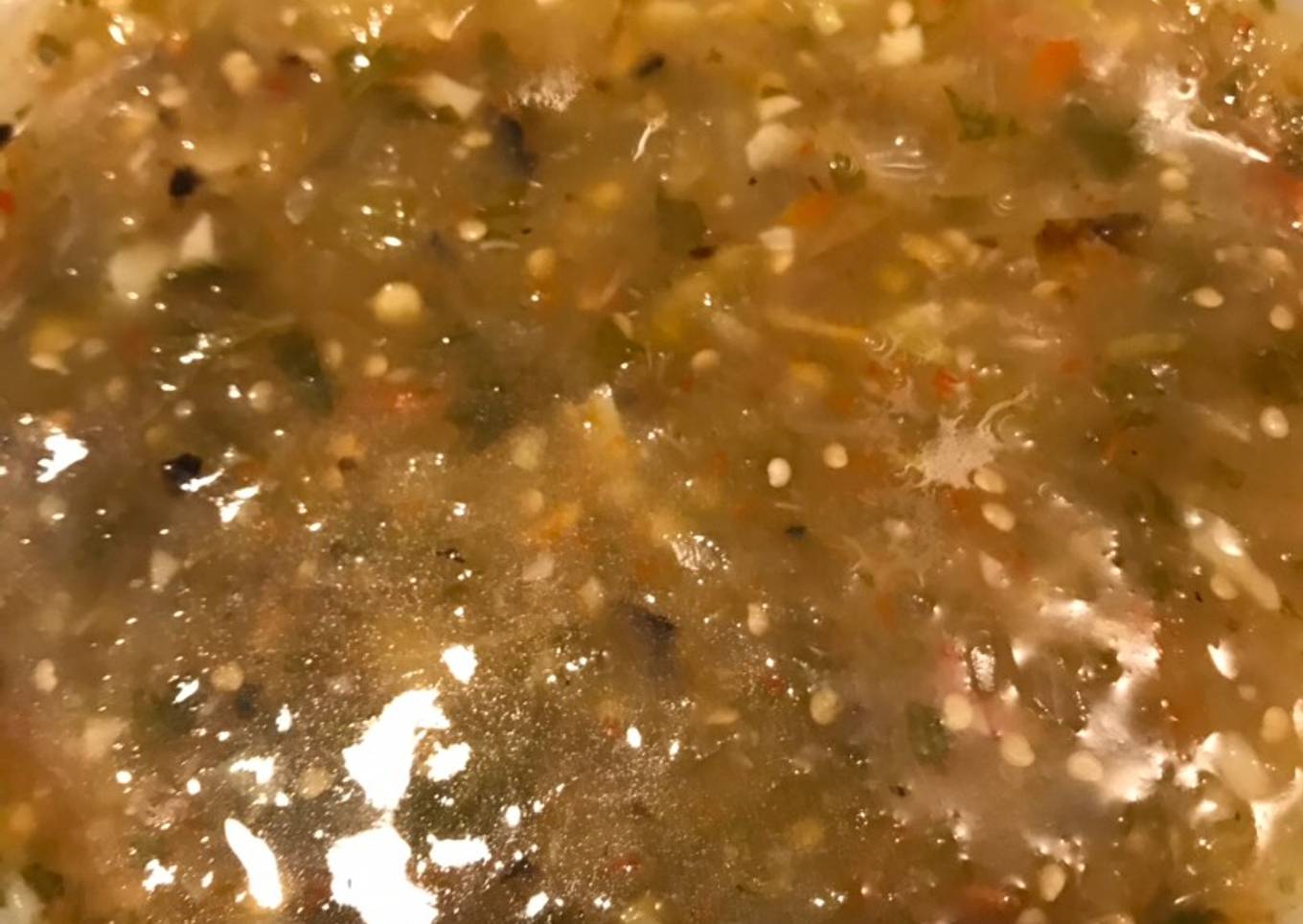 Fire Roasted Habanero Salsa Verde (HOT!!🔥)
