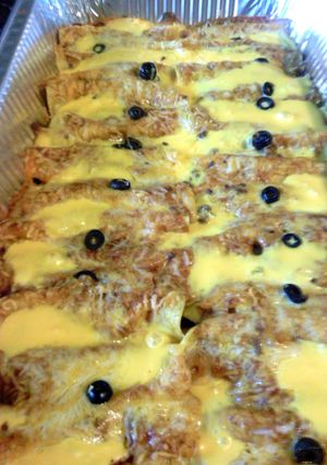 A picture of sunshine cheezious enchiladas.