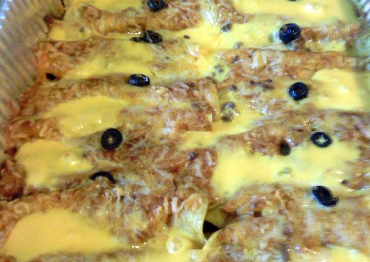 Simple Way to Prepare Ultimate sunshine cheezious enchiladas