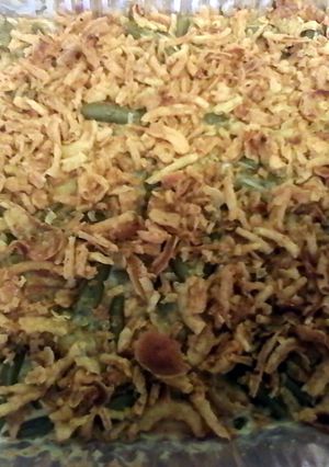 A picture of Ashley's Green Bean Casserole.