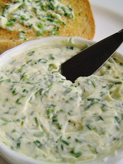 A picture of Herb Butter with Chives.