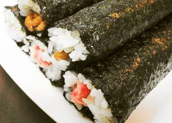 Easiest Way to Recipe Yummy Negitoro Sushi Rolls and Natto Sushi Rolls for Setsubun