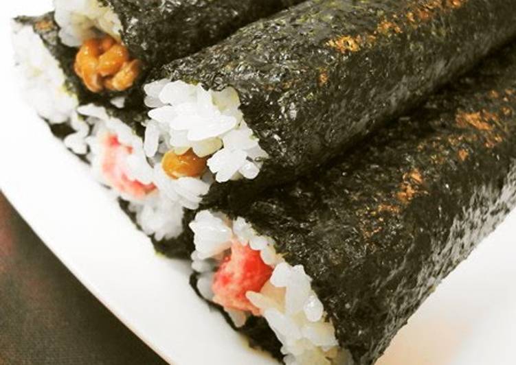 Simple Way to Prepare Any-night-of-the-week Negitoro Sushi Rolls and Natto Sushi Rolls for Setsubun