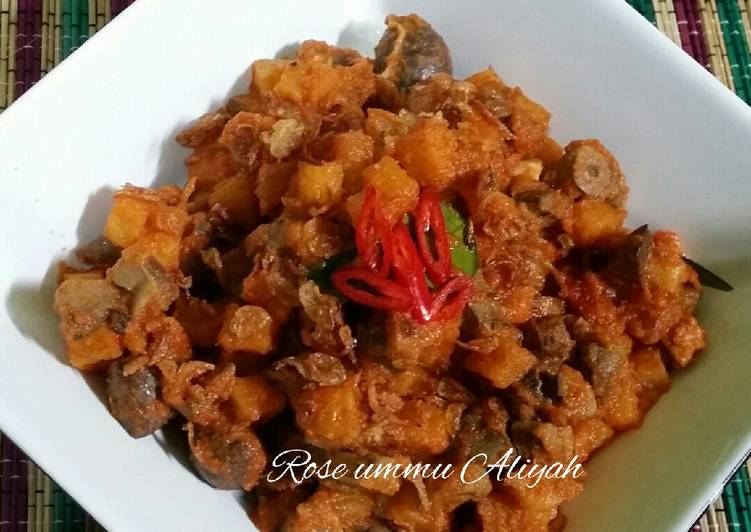 Sambel Goreng kentang dan Hati ayam