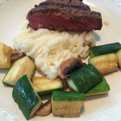 A picture of Teriyaki Zucchini & Mushrooms.