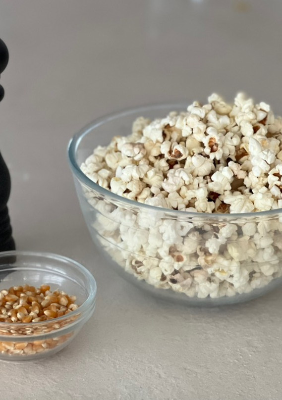 Una foto de Palomitas de maíz en sartén