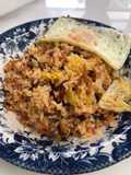 Nasi goreng cili tumbuk dengan isi ikan