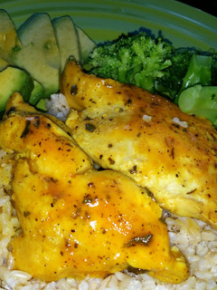 A picture of Baked honey mustard chicken.