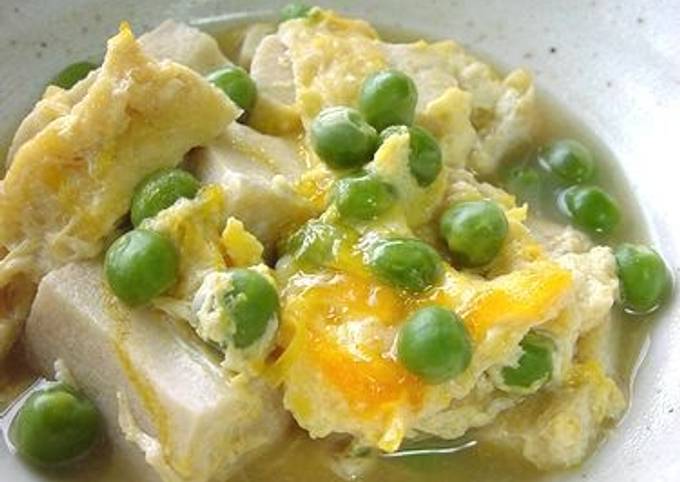 Egg Drop with Koya Tofu & Peas