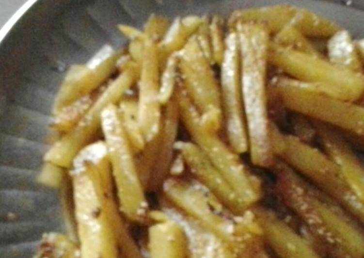 Recipe of Yummy Aalu Bhaja (Stir-fry Potatoes)