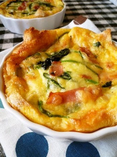 A picture of Spinach and Bacon Quiche.