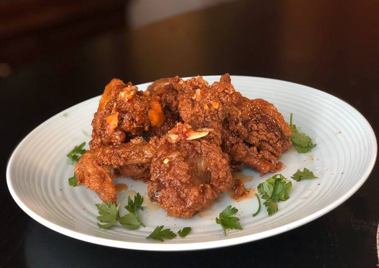 Crunchy Fried Chicken with Sweet and Spicy Drizzle