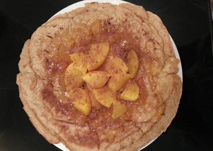 Steps to Make Super Quick Homemade Peachy Wheat Pancake