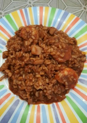 Una foto de Arroz meloso de sepia