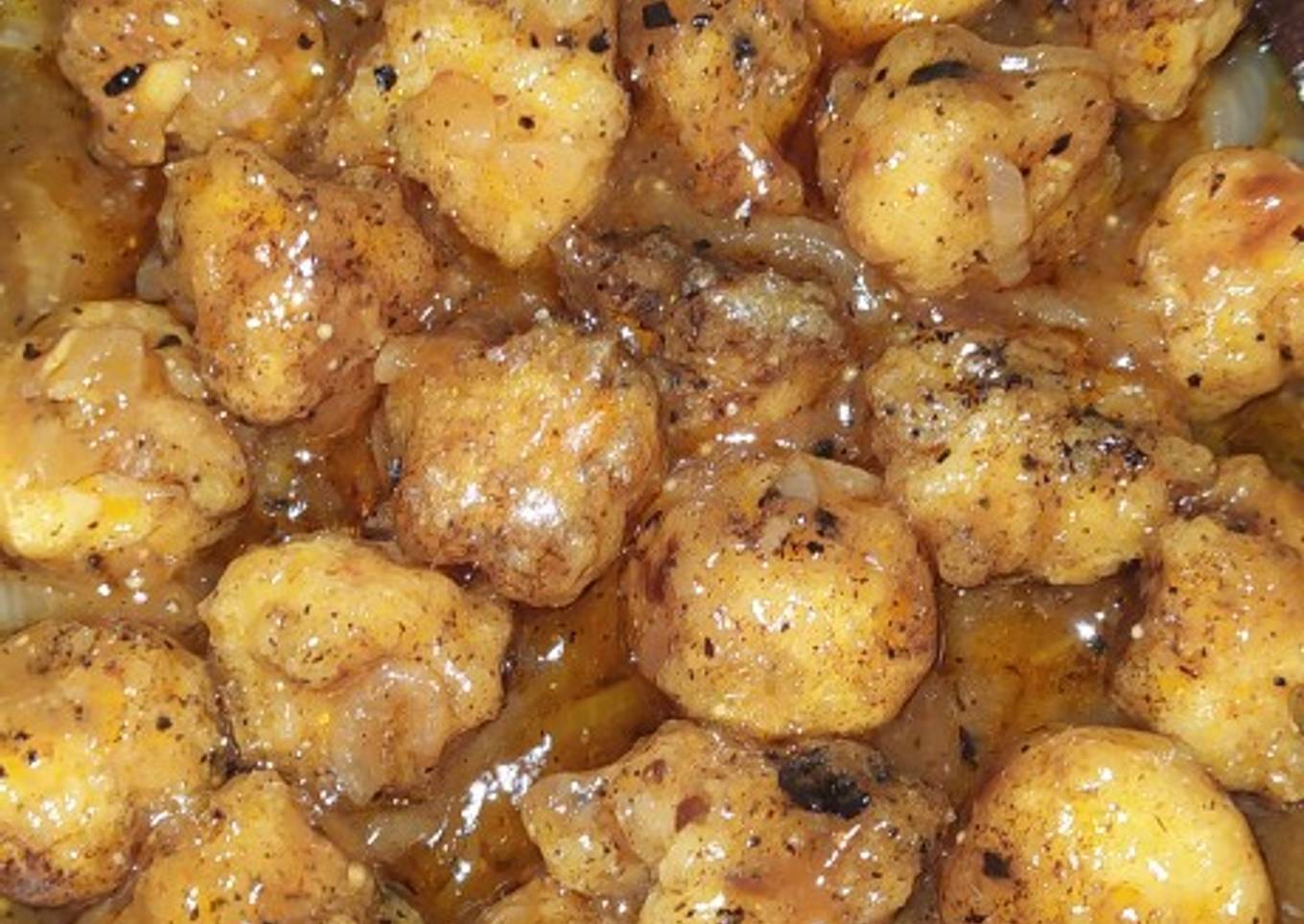 Bola bola ayam saus pedas manis